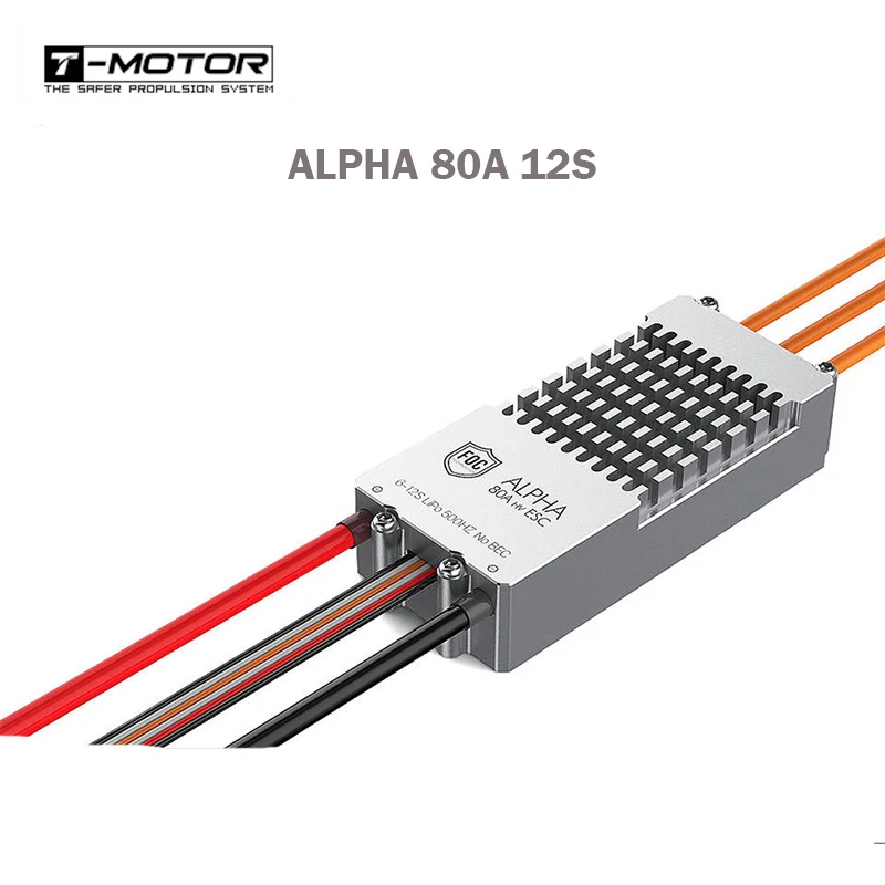 

T-motor ALPHA 80A 12S HV FOC ESC For Helicopter Multi-rotor Quadcopter UAV RC Drones T-motor P80 P60