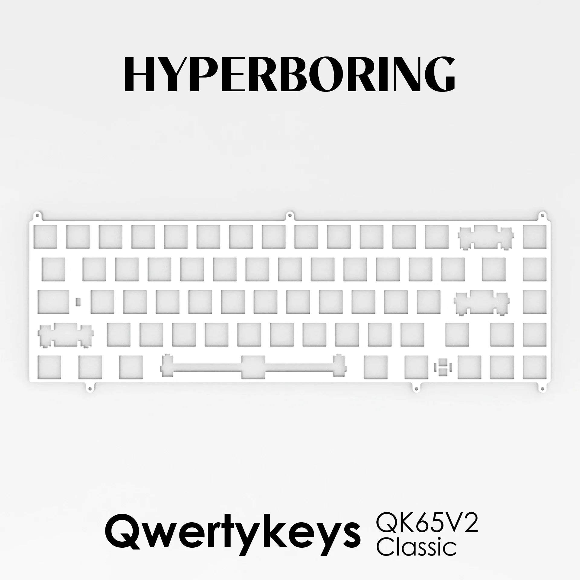 Qwertykeys QK65V2 クラシックキーボードプレート PC PP POM FR4 