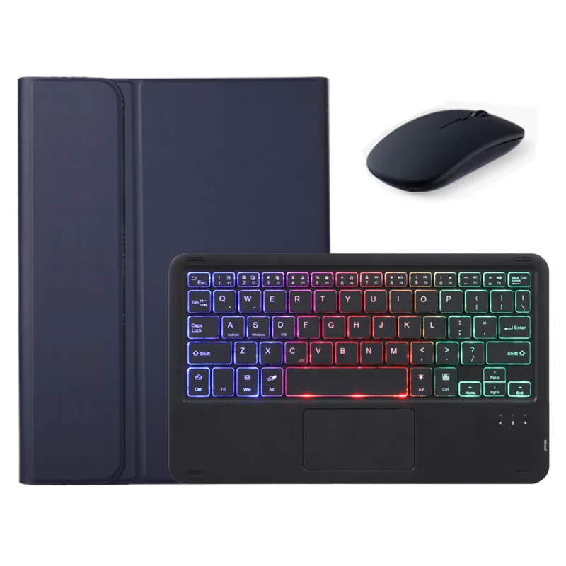 Rainbow Backlight Touchpad Keyboard Case with Mouse