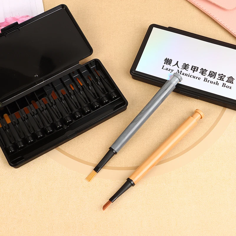 Multifunctional Nail Art Brush Liner Brush Stripe Pattern Painting UV Gel Extension Drawing Carving Pen DIY Manicure Tool