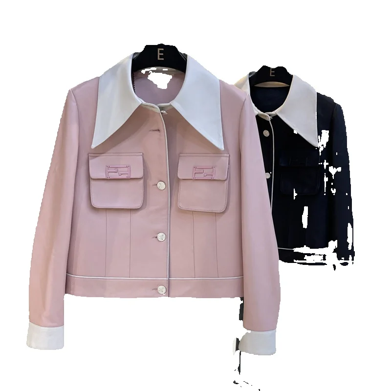 

Новая модная стройнящая кожаная куртка для женщин, короткие куртки и верхняя одежда