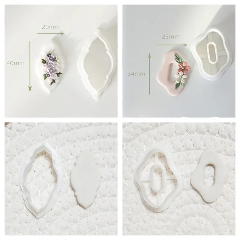 Pottery Polymer Clay Cutter DIY INS French Earrings Geometric shape Cutting Die for Stone Sculpture Jewelry Pendant Making polymer clay tools pottery tools clay sculpting tools pottery sculpting tools clay craft tool