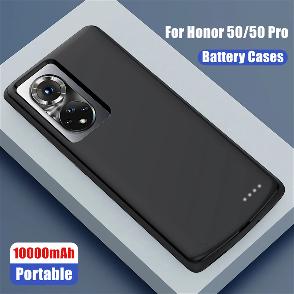 10000mAh Powerbank Cover For Honor 50 Pro Battery Cases Portable Charger External Battery Cover For Honor 50 5G Power Bank Case