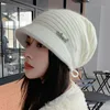Winter new hat for women, autumn and winter Western style knitted hat, double-layer thick cold proof toe cap 5