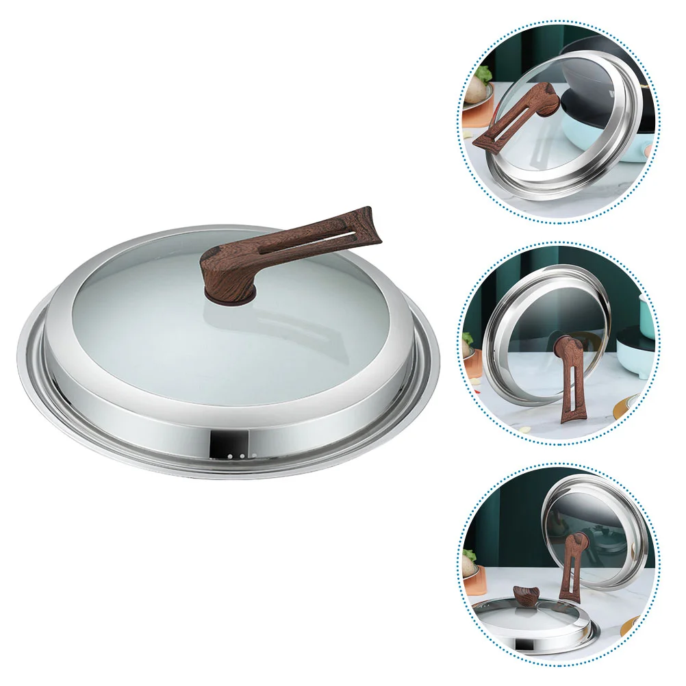 

Cooking Pot Cover Glass Frying Pan Lids Visible Pan Lid Wok Cover Cookware Lid Replacement Handle Bbq Griddle Grill Accessories