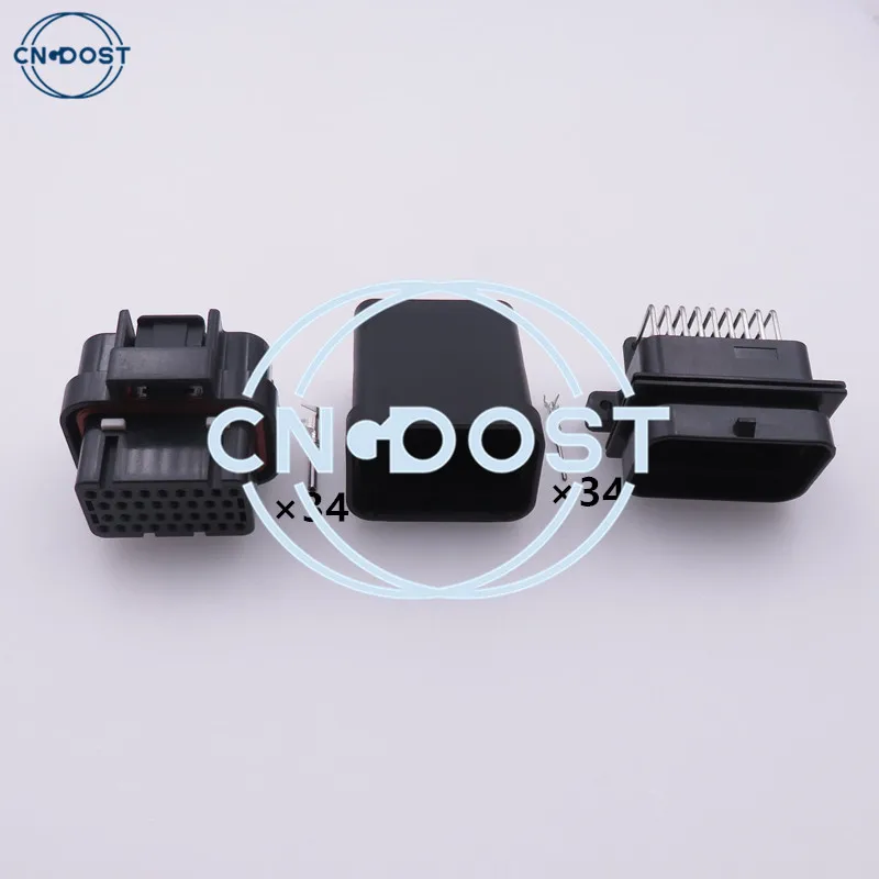 

1 Set 34 Way 4-1437290-1 AMP Superseal 1.0 Automobile Socket Car ECU Connector With Terminals