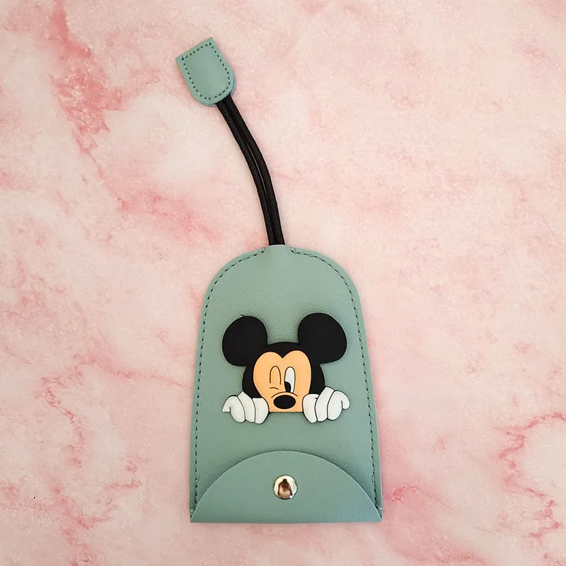 Cartoon Mickey Mouse Pull Type Key Bag PU Leather Minnie Key Wallets Housekeepers Car Holder Case Disney Keychain Pouch key case,key holder,key organizer,key purse