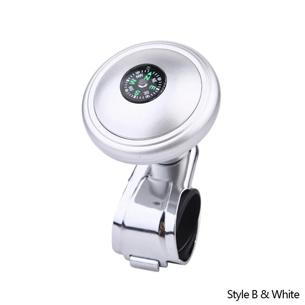 thumbnail image 2 of Steering Wheel Knob Spinners, Universal Spinner Knob Steering Wheel Ball Knob Heavy Duty Vans Pickup Trucks Semi Tractors Sport Steering Wheels Silver 2 of 12