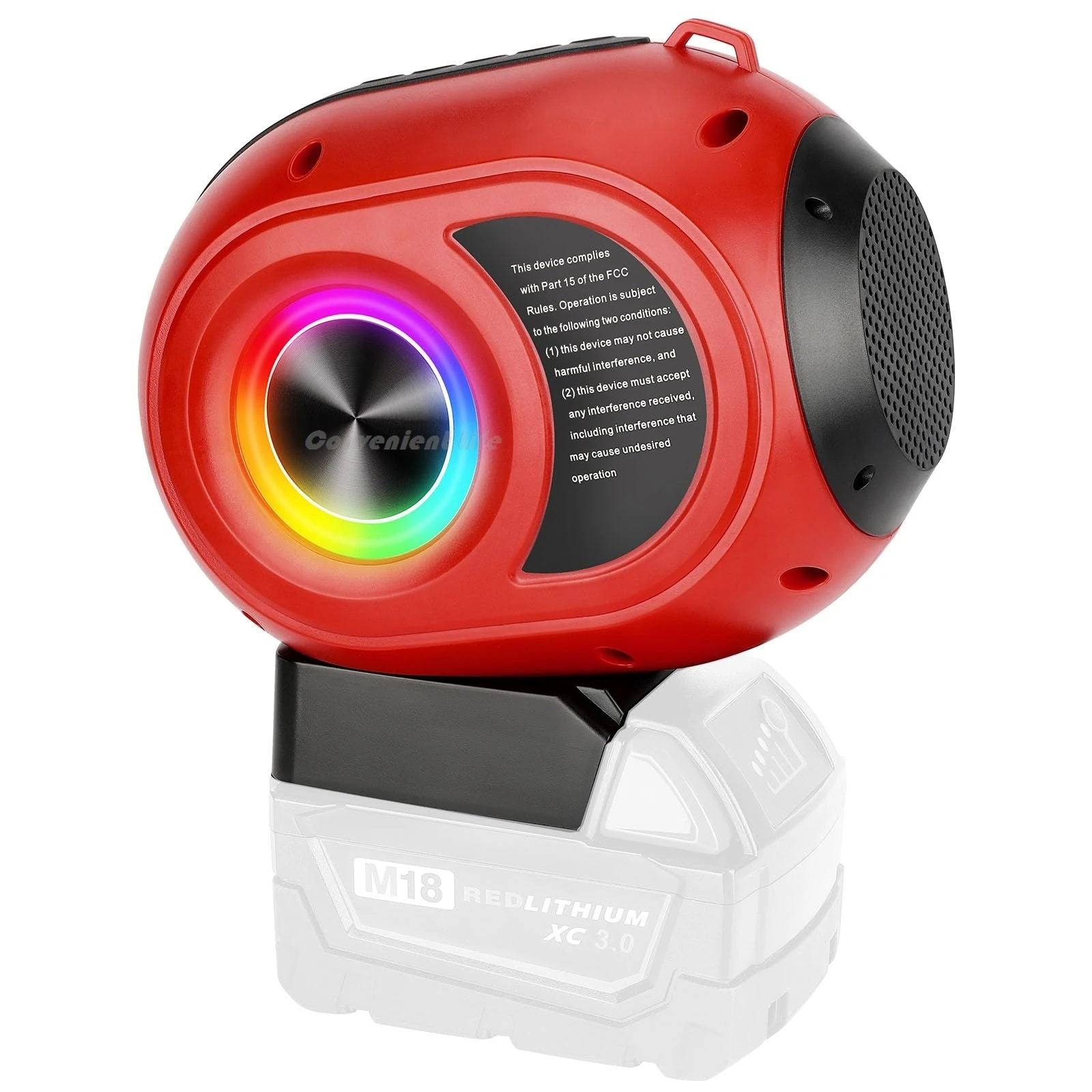 Wireless Bluetooth Speaker Compatible with Milwaukee 18V Battery TWS Paring BT5.