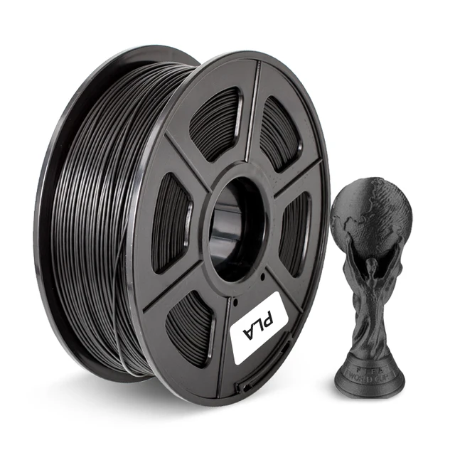 PETG PLA Filament 1kg 1.75mm Diameter Tolerance +/-0.02mm 320m/Roll 100%No Bubble High Strength FDM 3D Printer Printing Material PLA Black