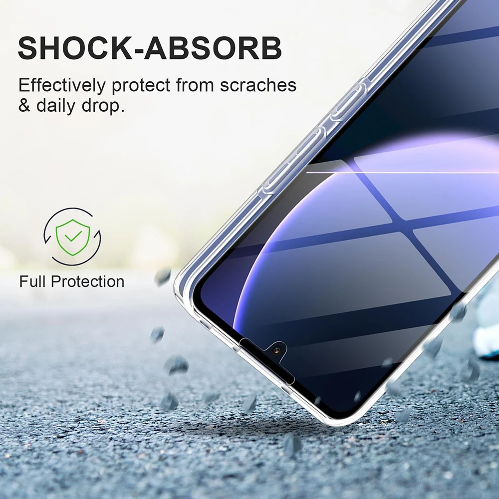 360 Full Body Clear Hybrid Protective Case with Hard Screen Guard and Soft Shell