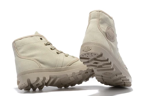 PALLADIUM Pampa Hi Work 캐주얼 통기성 스니커즈, 레이스업 앵클 부츠, 레이스업 캔버스, 남성 워킹화, 사이즈 39-45 3