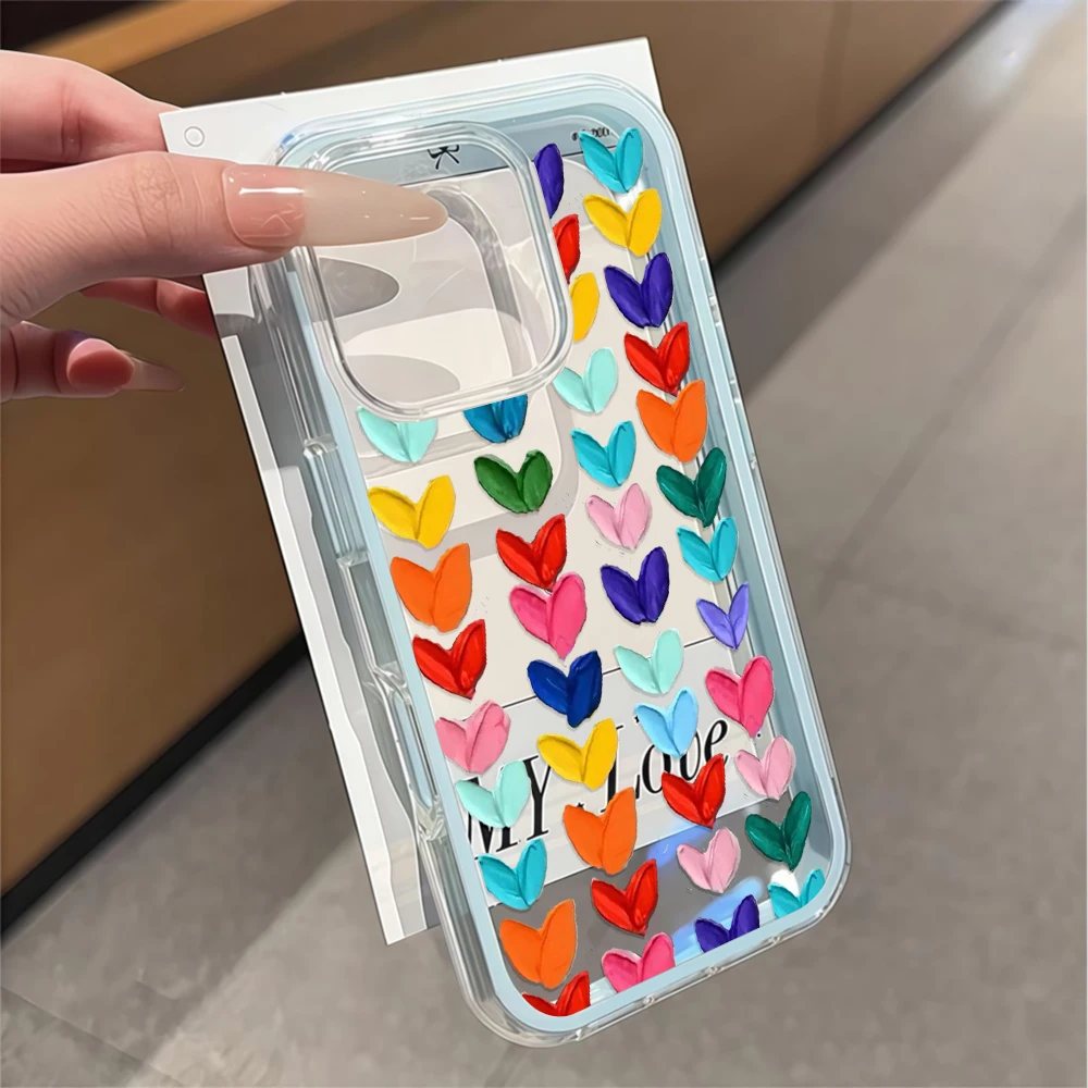 Luxury Colorful Love Heart Phone Case Cover
