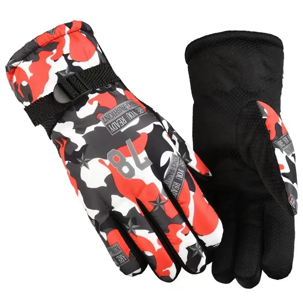 Warm Ski Gloves Polyester Warm&Light Waterproof And Breathable The Wrist Can Be Tightened And Relaxed for A Better Fit 2