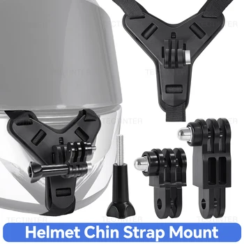 Motorcycle Helmet Chin Strap Mount for GoPro Hero 13 12 11 10 9 8 DJI Osmo Insta360 SJCAM SJ4000 AKASO Action Camera Accessories 1