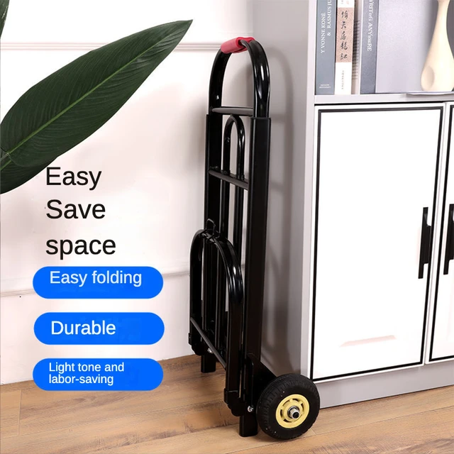 Összecsukható Poggyászkocsi Kézzel Húzott Hordozható Hordó-Árut Nehéz King Élelmiszerbolt Vásárlás Kis Húzó Pótkocsi Kezelés - Image 2