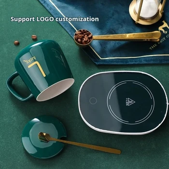 Thermostatic Ceramic Mug Set with Lid & Spoon – Gift Ready Coffee/Tea Cup 1