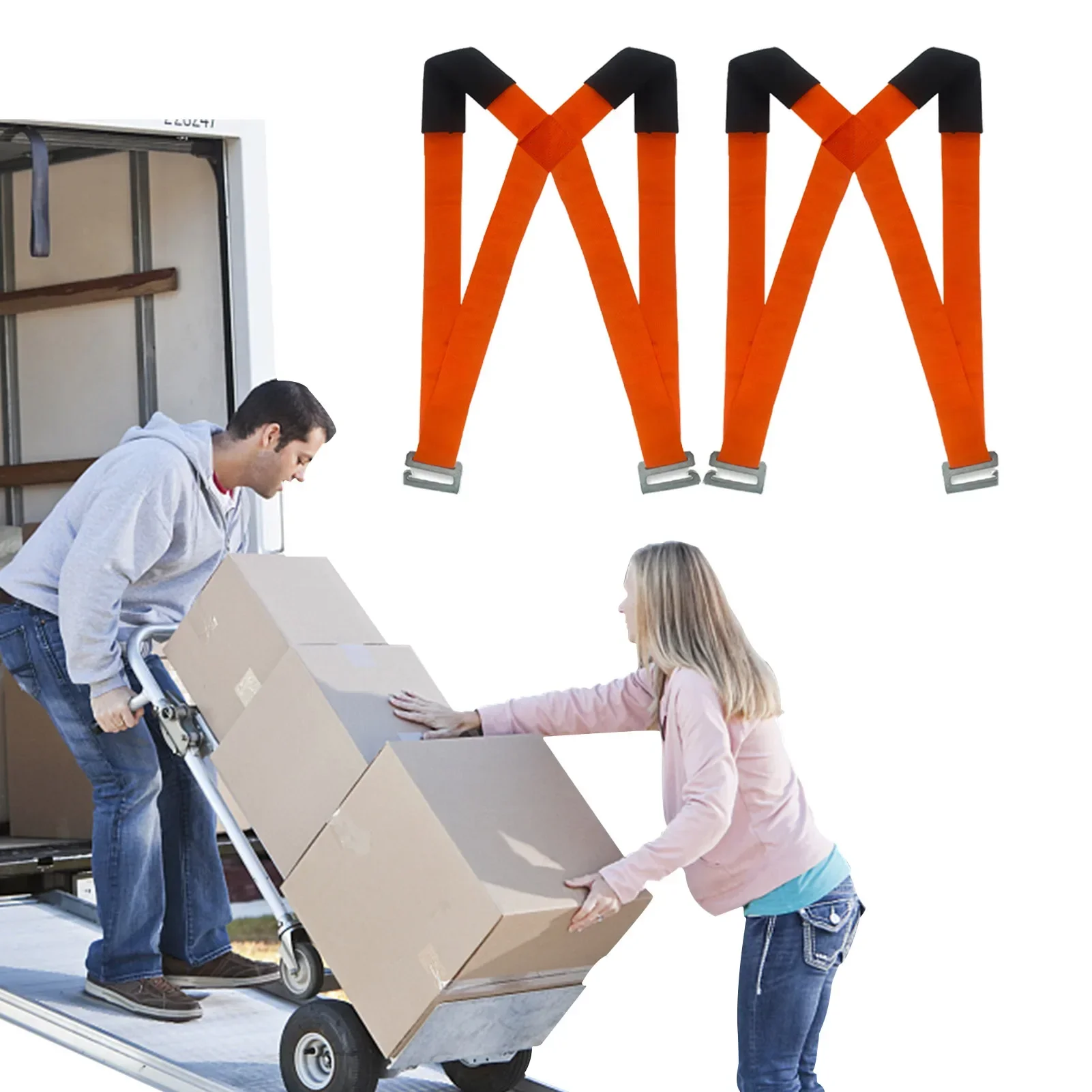 2-Person Lifting and Moving Appliance for Harness Moving Mattress Couch Furniture Heavy Things Body Strap Wrist Strap