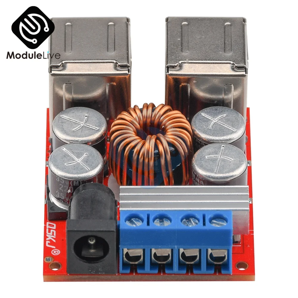 DC-DC Auto Charging Board 8V-35V 5V 8A Car Power Supply Step Down Buck Converter Module 4 Port USB Output mobile Charger