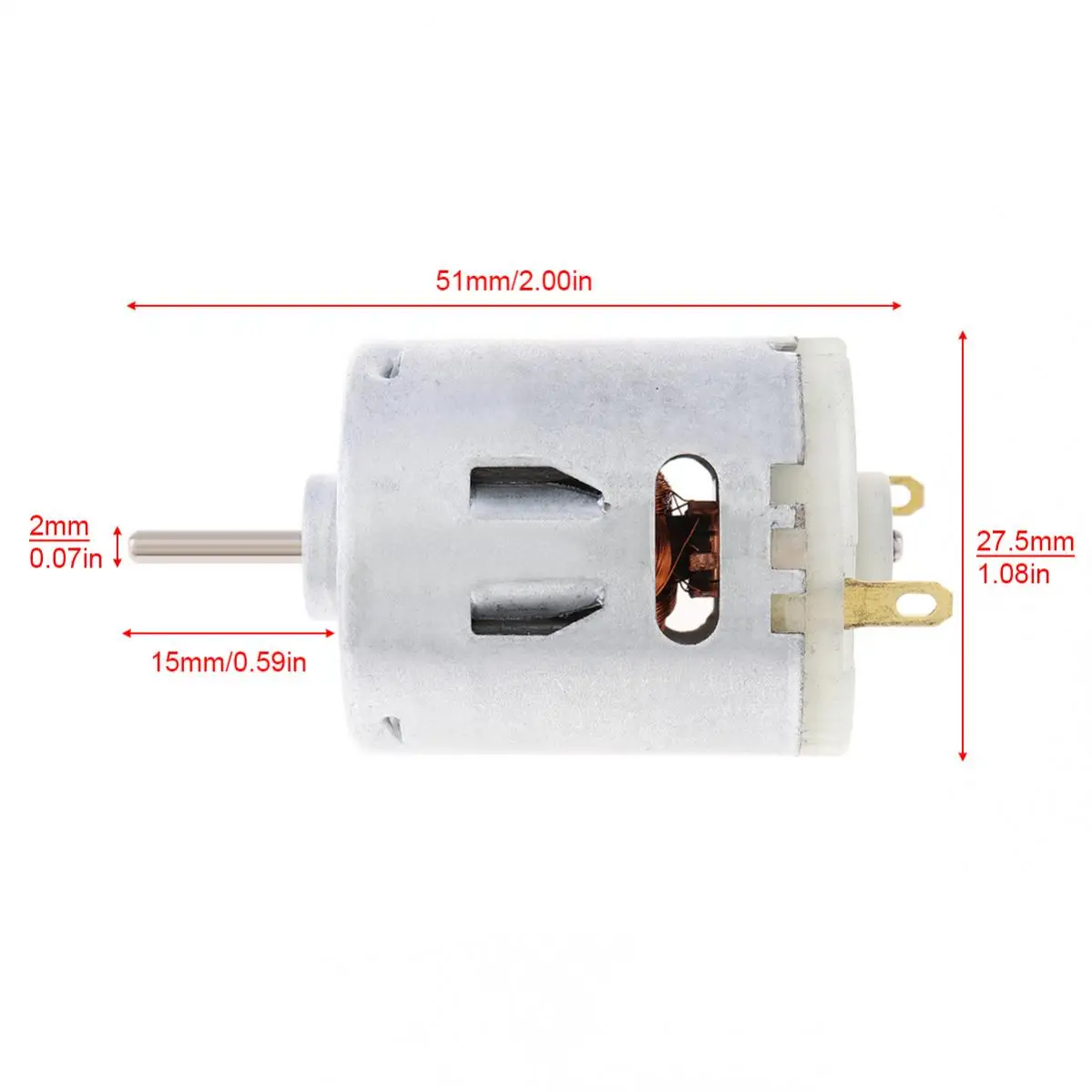RS365 DC Motor 12-25V Massager Motor Hair Dryer Micromotor Piezoresistor and Carbon Brush for Office Equipment Appliances