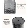 Transparent Plastic Rotating Makeup Brush Organizer, Desktop Decoration, Multi-functional Makeup Brush Storage Box 4