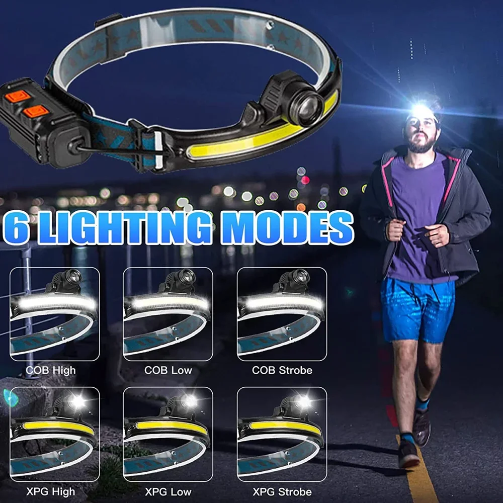USB   工  COB LED  ġ 18650,  ͸ ,  ķ , 6  