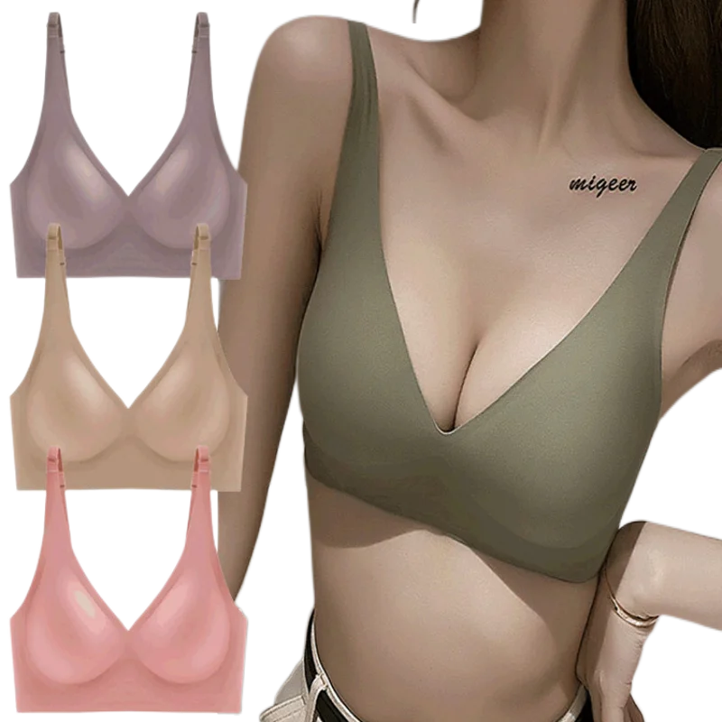 Singwing 5xl Comfortable Seamless Bra Two Layer With Movable Sponge Pad
