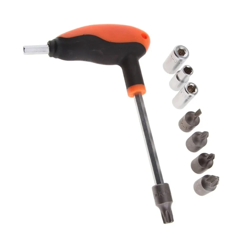 

T-Wrench Metal Wrench Tools with 6/8/10/45mm Bit Adjusting T-Wrench F19A