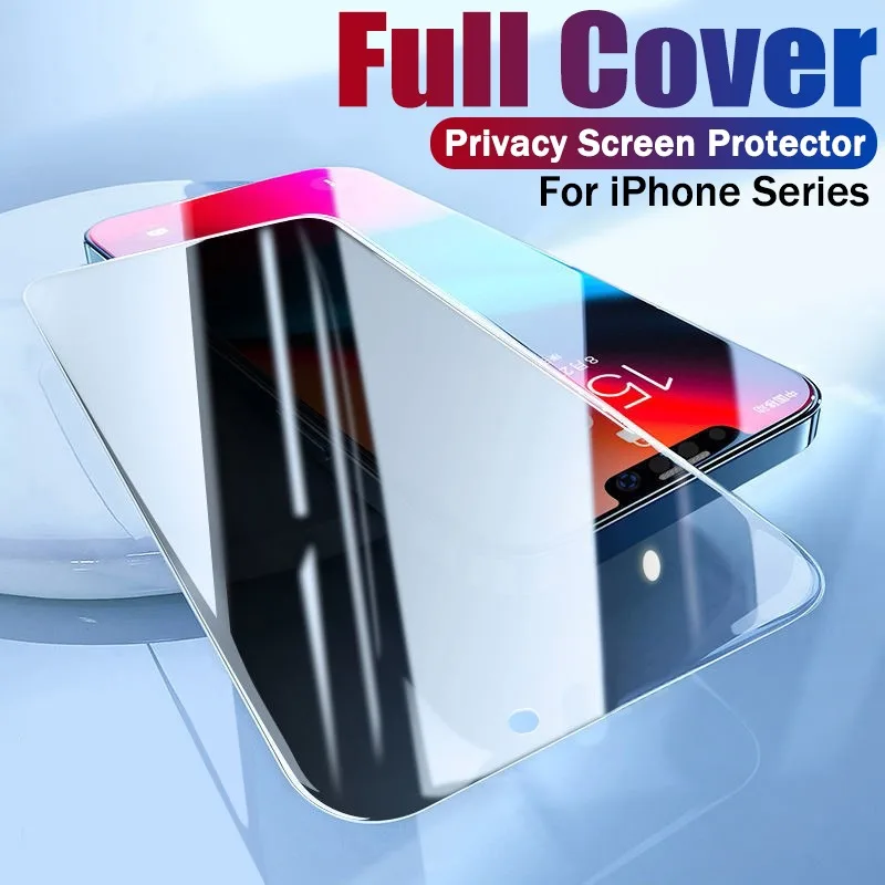 

Антишпионское закаленное стекло для iPhone 11 Pro Max 14 Pro 15 Plus, защита экрана, Защитное стекло для конфиденциальности для iPhone 13 12 Mini XS XR 8 7 Plus