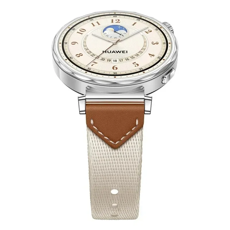 Elegant 18mm Leather Strap - Premium Composite Woven Nylon Women's Wristband