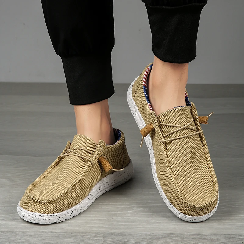 Men Casual Shoes Slip on Canvas Loafers Comfortable Walking Flats for Man  Non Slip Soft Moccasins Sneakers Summer loafers 5
