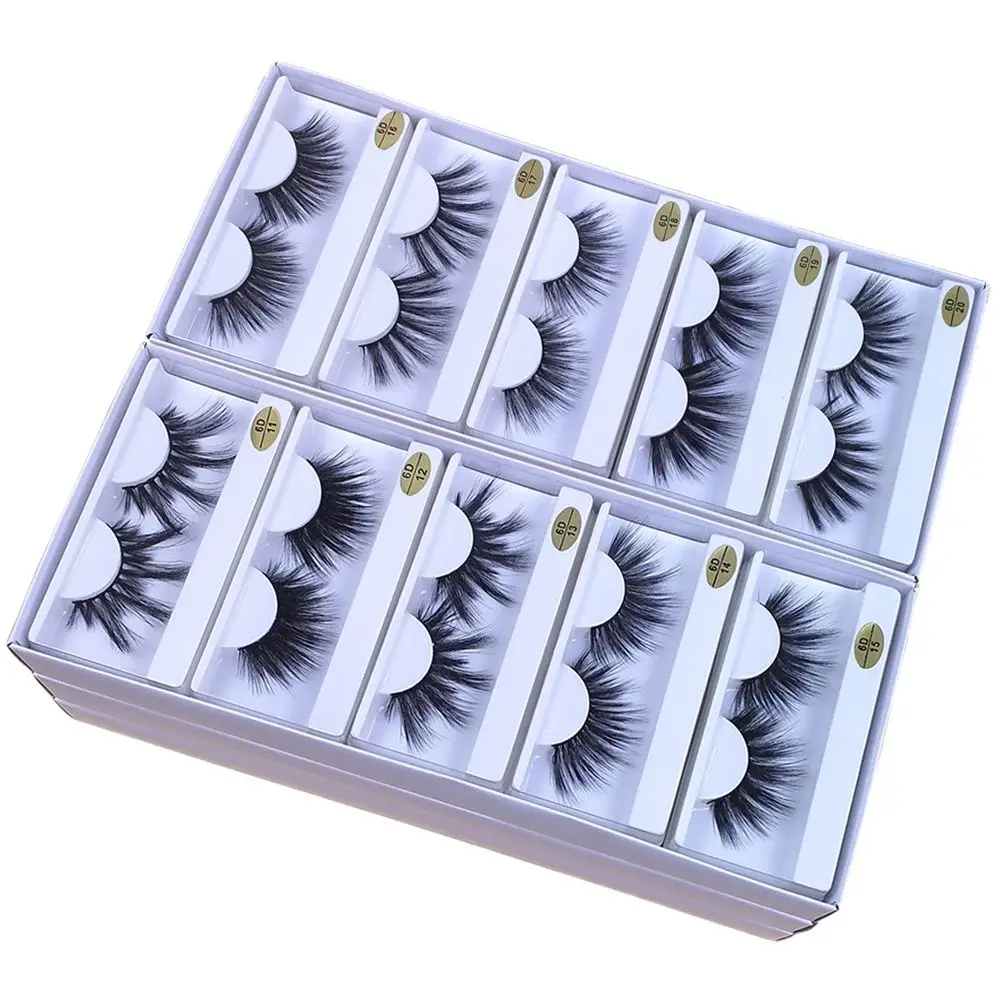 

25mm Lashes 10/30/50/100 Pairs Fluffy Messy 3D False Eyelashes Dramatic Natural Long Makeup Mink Eyelashes In Bulk Wholesale