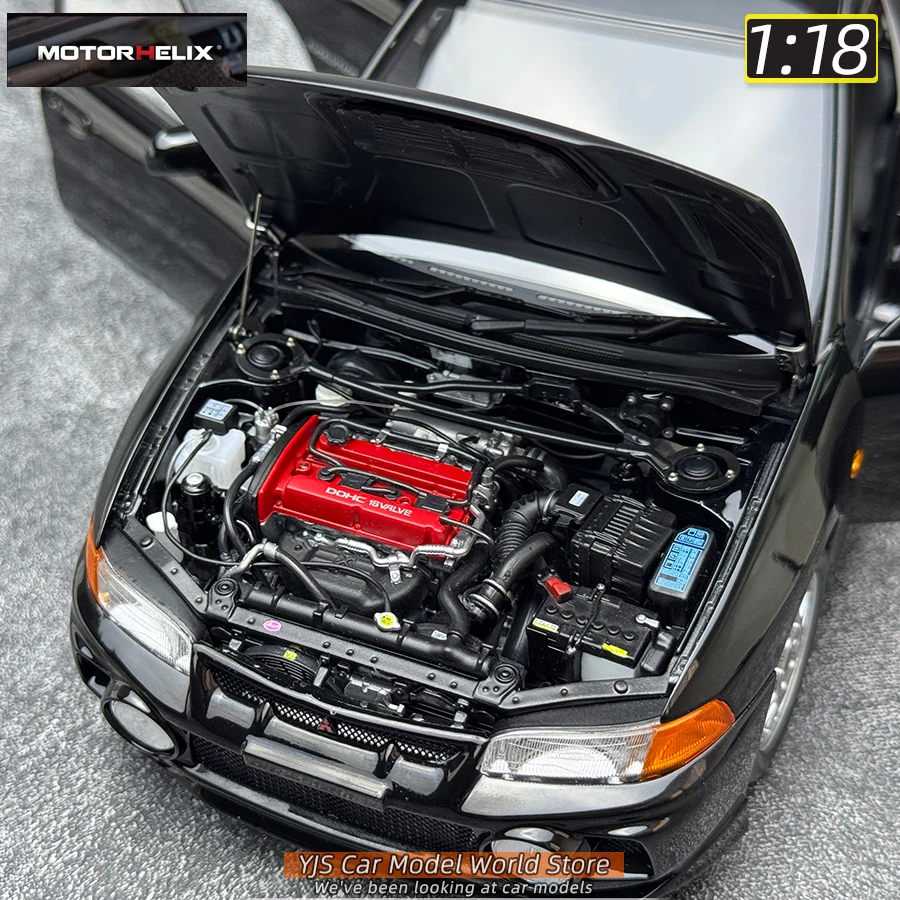 MOTORHELIX MH Diecast model 1:18 Mitsubishi Lancer Evolution IV 4 alloy car model sports car static decoration collection 