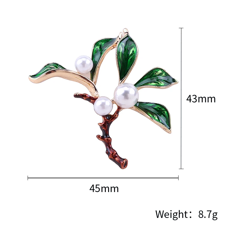 Elegant Enamel Floral Brooch