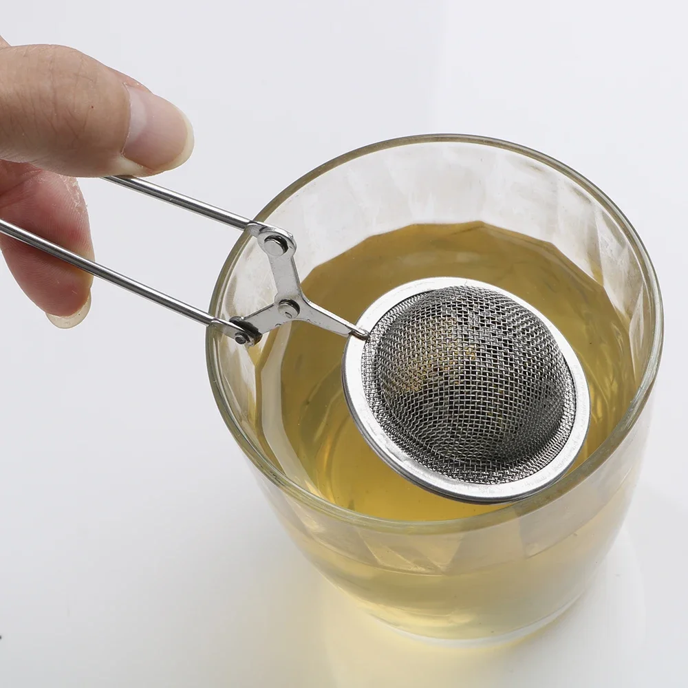 Stainless Steel Tea Ball Chain Tea Leak Handle Tea Strainer Kung Fu Tea Set Tea Infuser Tea Ceremony Accessories Mesh Sieve Tool