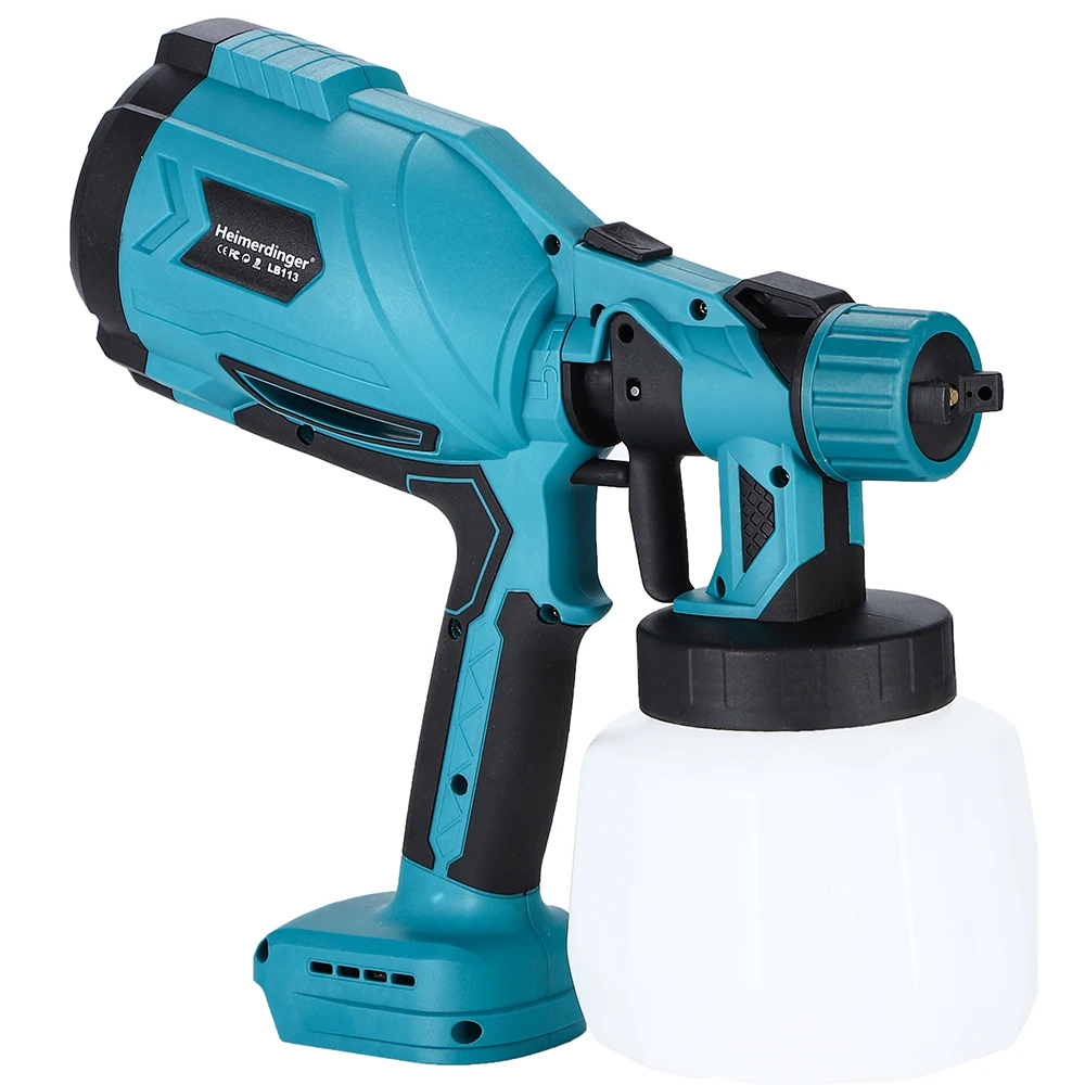 Cordless Electric Spray Gun Paint Sprayer Auto Furniture Steel Coating Airbrush,Compataible Makita and Heimerdinger 18V Battery 4