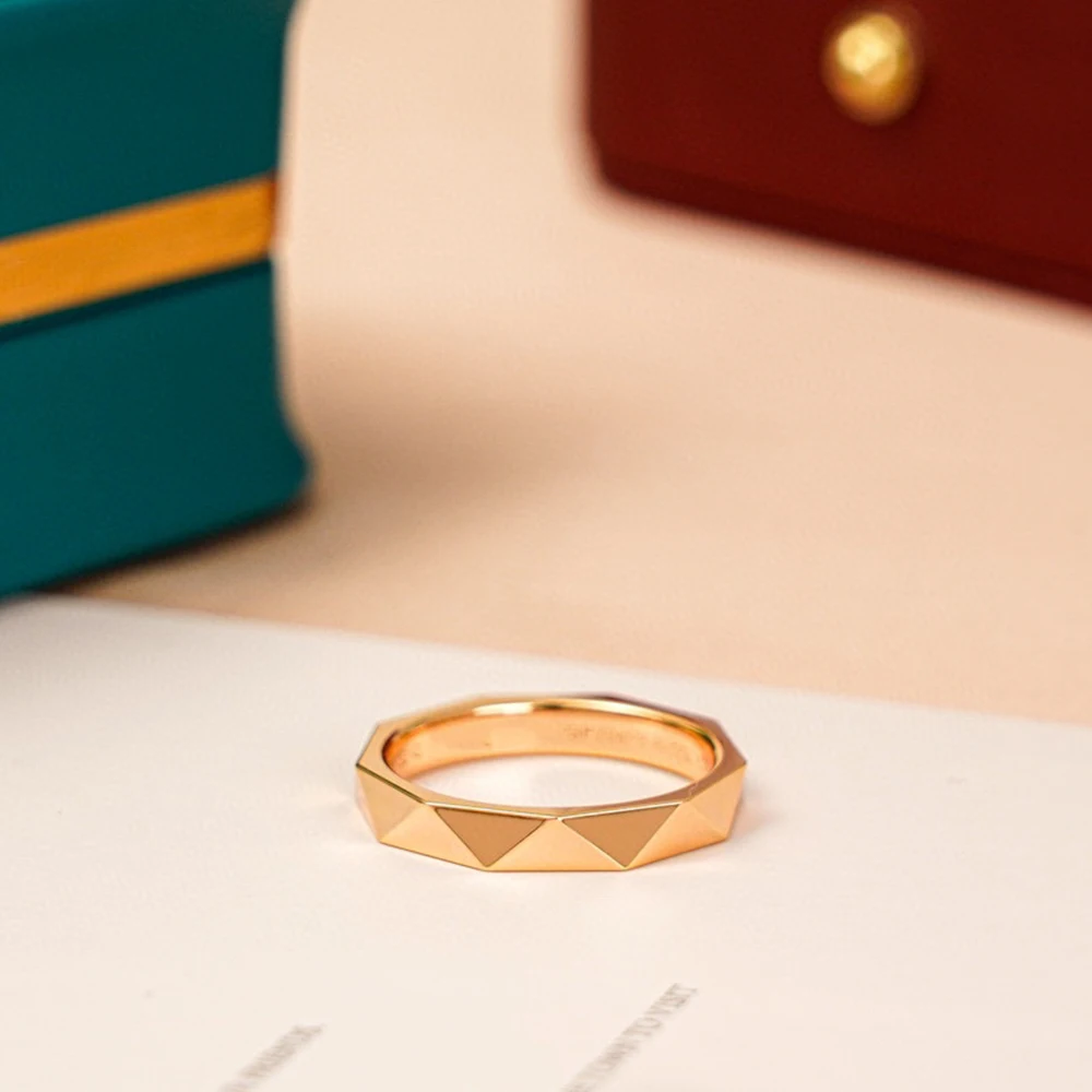 

2022 Hot Brand Pure 925 Sterling Silver Jewelry Wave Rings Rhombus Wedding Engagement Lover Ring Luxury Quality Party Jewelry