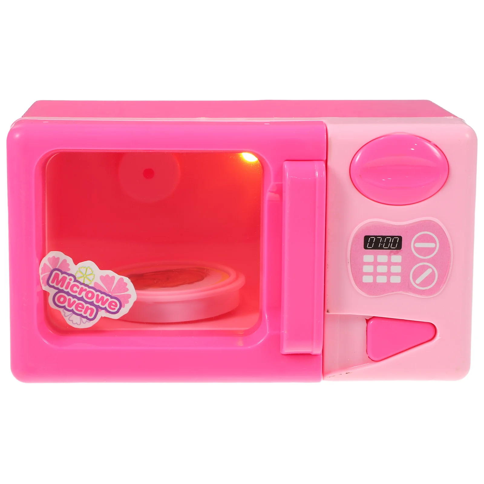 

Mini Microwave Simulation Toys Child Oven House Scene Decor Prop Dollhouse Pink Kids Educational Plaything