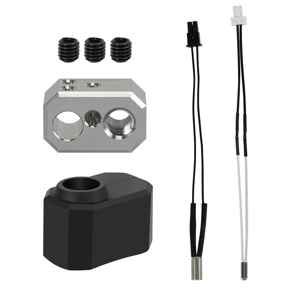 Für Prusa MK4 Hotend Kit mit hochwertiger Heizblock-Silikonhülle, Split Throat-Temperaturmessdraht und Düsen – Detail 9