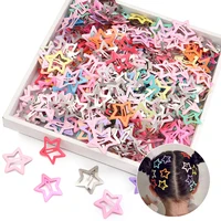 50pcs Colorful Star BB Hair Clips Girls Y2K Cute Star Barrettes Women Simple Metal Snap Clip Headdress Hair Jewelry Accessories 6