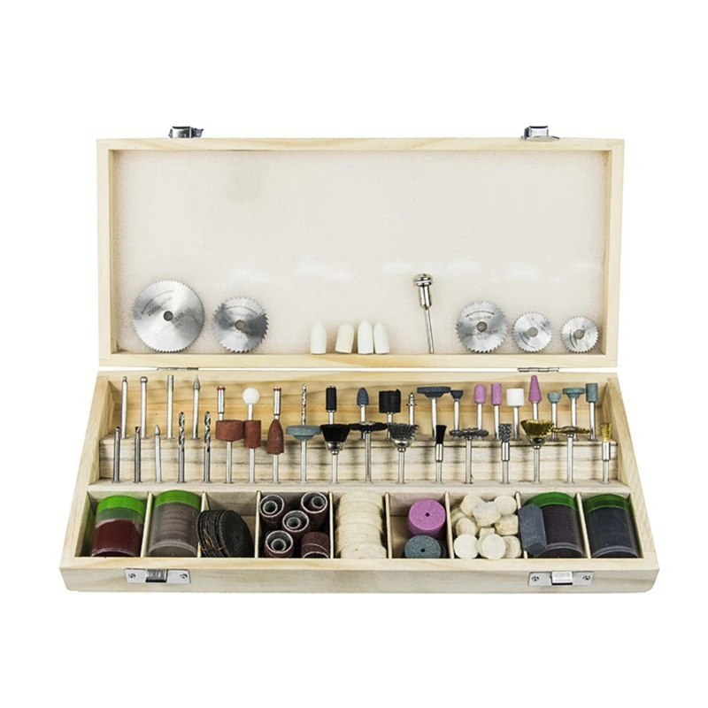 

1Set Electric Grinding Head Cutting Grinding Polishing Combination Wooden Box Set Replacement Electric Grinder Accessories