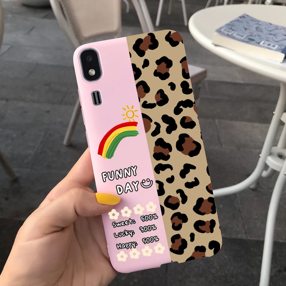 Shockproof Silicon Soft TPU Back Cover with Cartoon Cat Design - Phone Case