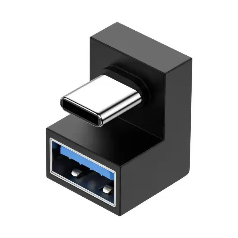 Type-C To USB Support OTG 10Gbps USB Adapter Data Cable Extension USB C To Usb 3.0 Elbow U Type Converter Turn Angle for Laptop 6