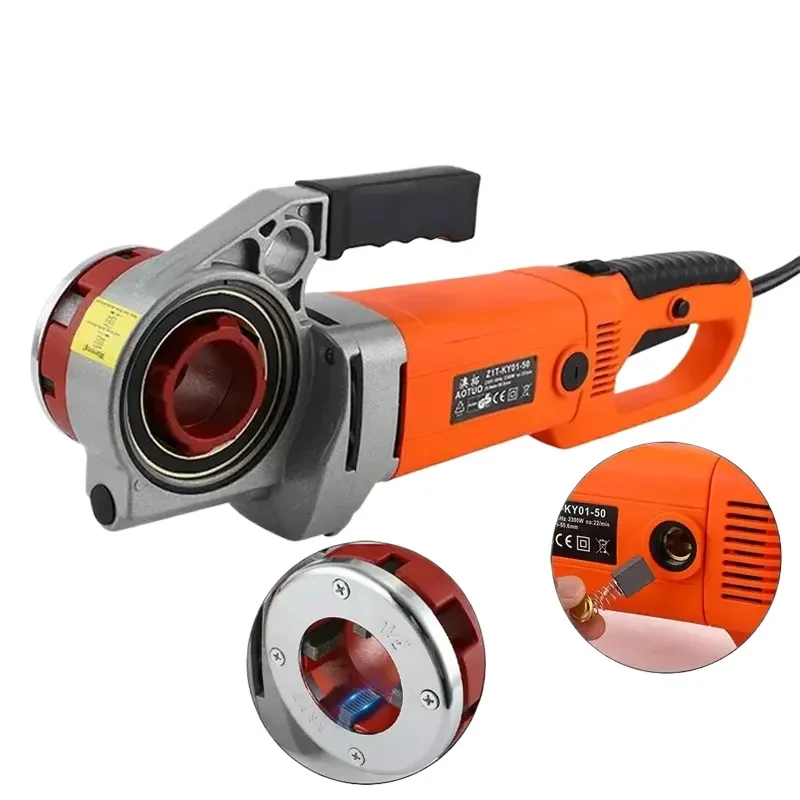 220V Portable Electric Pipe Threading Machine Hand-Held Steel Pipe Plastic Hinge Thread Galvanized Threading Iron Tools