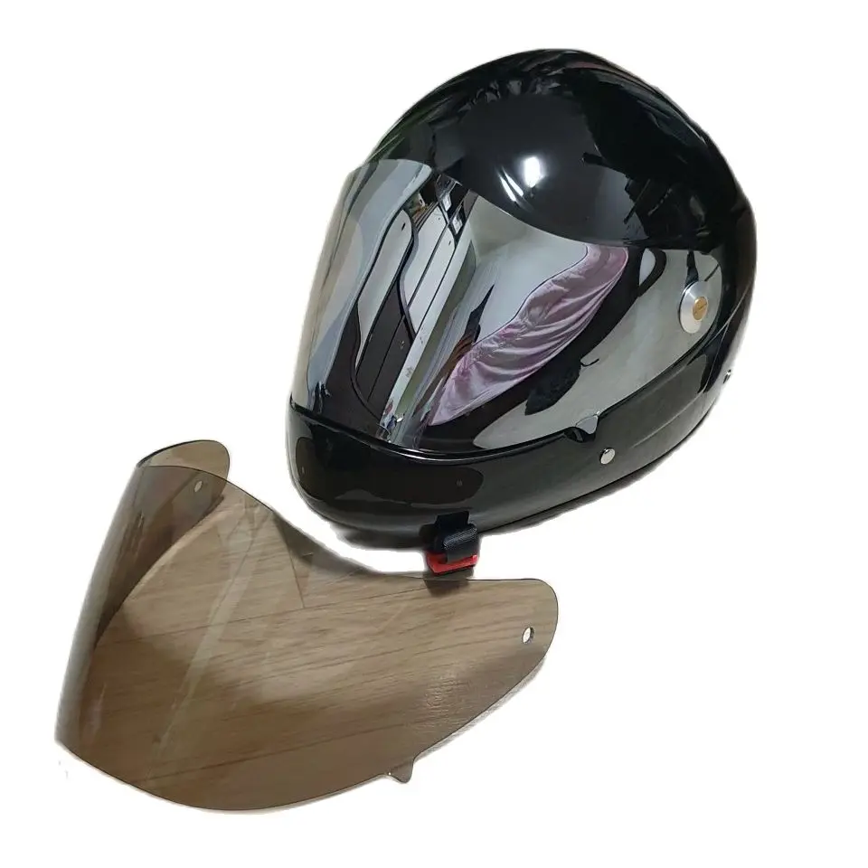Paraglide Helmet Long Board Mirror Visor, Transparent Visor, Smoke Sun Glass Visor with All Parts