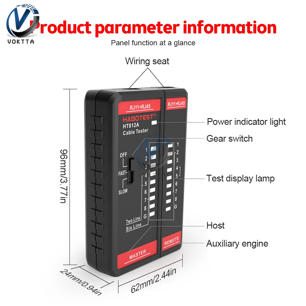 Network Cable Tester HT812A UTP LAN Cable Finder RJ45 Network Tester LAN Alignment Meter Line Checker network cable tester