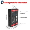 Network Cable Tester HT812A UTP LAN Cable Finder RJ45 Network Cable Tester LAN Cable Alignment Meter Line Tester Checker 4