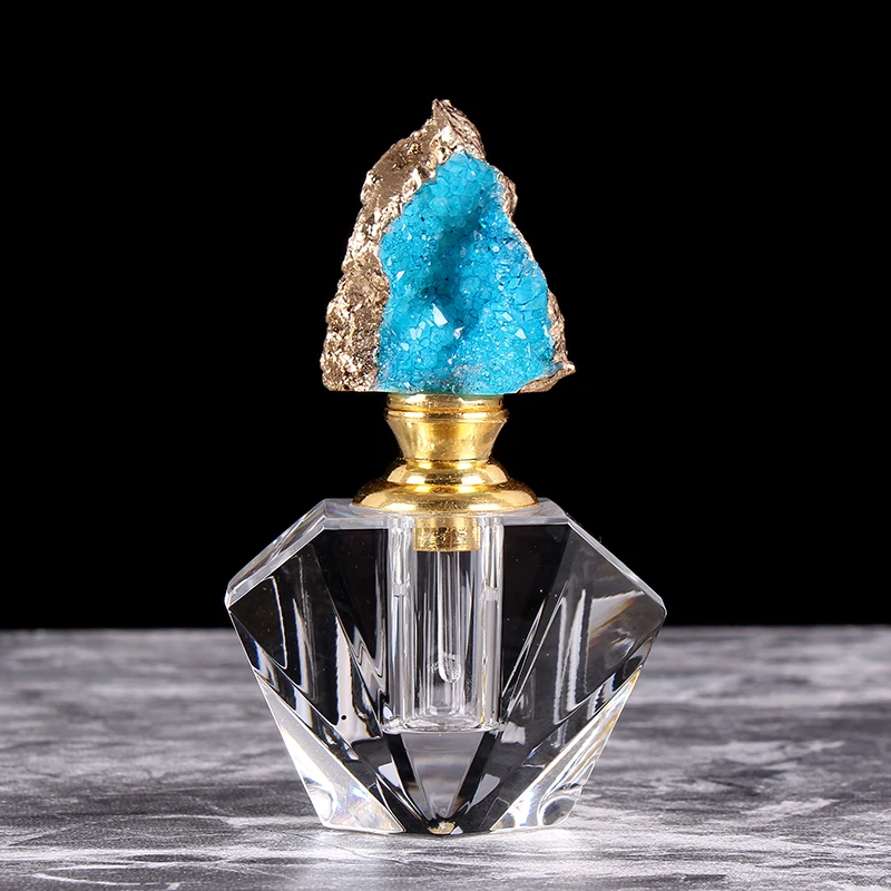 1ml Natural Quartz Agate Decorative Bottle Essential Oil Smear Bottle Fengshui Home Decoration Accessory Crystal Perfume