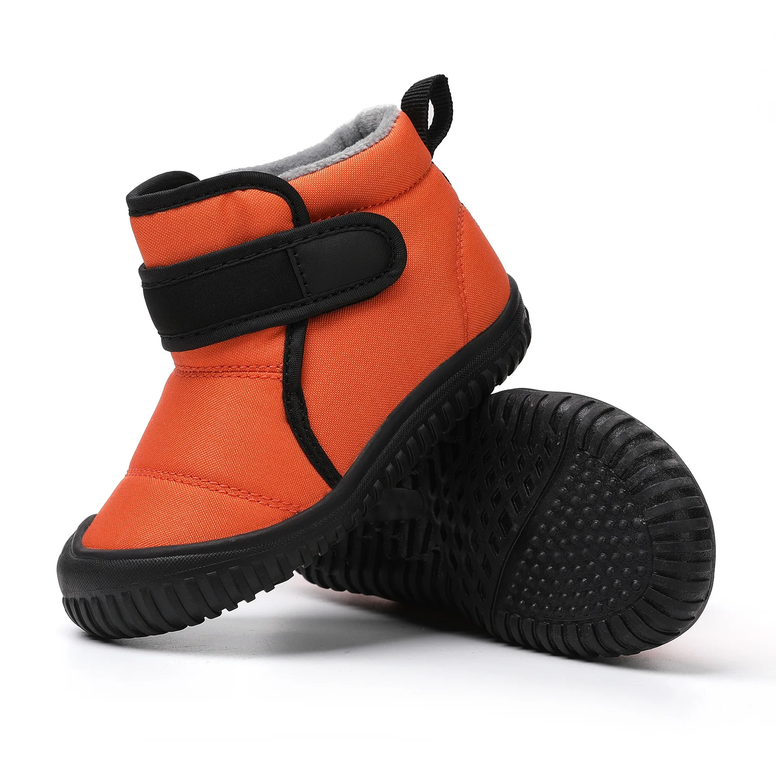 

High Quality Durable Kids Outdoor Anti-slip Snow Boots Boys Waterproof Soft Plush Winter Short Boots Girls Warm Cotton Shoes