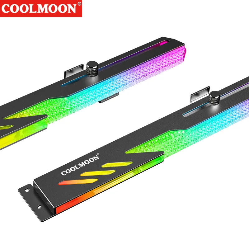 Coolmoon-suporte para Placa Gráfica Suporte para Placa de Vídeo Gpu Multi-interface Síncrono Decoração Chassis Horizontal Gt8 5v Argb - Imagem 2